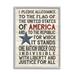 Stupell Industries Pledge of Allegiance Stars and Stripes Americana Rustic Wood Look Sign Graphic Art Framed Art Print Wall Art 24x30 By Jo Moulton