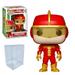 Jingle All The Way - Turbo Man Funko Pop with Protector Bundle â€“ Includes: Movies: Jingle All The Way - Turbo Man #1165 Pop with Blue Salamander Emporium PET Clear Plastic Protector Case