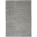 Calvin Klein Balance Abstract Geometric Linear Area Rug 7 10 x 9 10 - Grey/Ivory