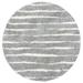 SAFAVIEH Venus Sophie Striped Shag Area Rug Grey/Ivory 8 x 8 Round