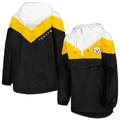 Women's Tommy Hilfiger White/Gold Pittsburgh Steelers Staci Half-Zip Hoodie Windbreaker Jacket