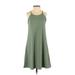 Wallflower Casual Dress - A-Line Scoop Neck Sleeveless: Green Print Dresses - Women's Size X-Small