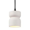 Justice Design Group Radiance 3 Inch Mini Pendant - CER-6500-SLTR-ABRS-WTCD