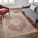 Aman 7'10" Round Traditional Light Sage/Brick Red/Tan/Mustard/Dark Blue/Sage/Burgundy/Olive Area Rug - Hauteloom