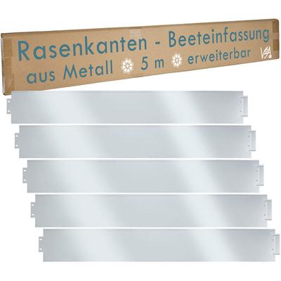 V2aox - Rasenkante Metall 5m erweiterbar 100x14cm verzinkt Beeteinfassung Beetumrandung Mähkante Image
