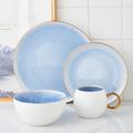 Stone Lain Josephine 16-Piece Dinnerware Set Porcelain Porcelain/Ceramic in Blue | Wayfair BLB0899-B010002