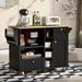 Kitchen Island Cart with Storage Cabinet and 2 Locking Wheels, Microwave Cabinet,Floor Standing Buffet Server Sideboard