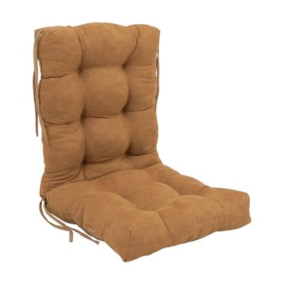 Multi-section Tufted Indoor Microsuede Seat/Back Chair Cushion (Multiple Sizes)