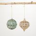 Joss & Main Anissa 2 Piece Mercury Hanging Figurine Ornament Set Glass in Brown/Green | 4 H x 4 W x 4 D in | Wayfair