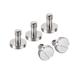 1/4" Mounting Screw Adapter Slotted 0.16" for Camera Tripod Alloy Steel 5Pcs - Silver Tone