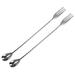 Bar Mixing Spoon Set 2 Pcs, Stainless Steel Cocktail Spoon 13 Inch - Silver