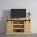 Sliding Barn Door TV Stand for TV Up to 65 Inch Flat Screen Media Console Table Storage Cabinet Wood Entertainment Center