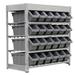 King's Rack Bin Rack Boltless Steel Storage System Organizer w/ 24 Plastic Bins in 4 tiers.