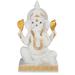 Bungalow Rose Ganesha Figurine Resin in White/Yellow | 10.25 H x 5.5 W x 5.5 D in | Wayfair 44A477E82606444E9DA39164517A4061