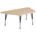 Factory Direct Partners Trapezoid T-Mold Adjustable Height Activity Table Laminate/Metal | 30 H in | Wayfair 10063-MPBK