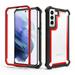 Samsung Galaxy S22 5G Case (2022) Dteck Clear Hard Back with Shockproof Enhanced Protective Bumper Phone Cover for S22 6.1-Inch Black/Red