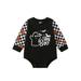 Baby Boy Girl Halloween Pumpkin Ghost Sweatshirt Romper Crewneck Pullover Sweater Onesie Jumpsuit Infant Fall Clothes