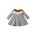 ZIYIXIN Infant Kids Baby Girlâ€™s Casual Cotton Dress Contrast Color Long Sleeve Spring Autumn Dress