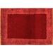 Red 84 x 60 x 0.35 in Area Rug - Foundry Select Chloe-Mai Machine Woven Wool/Area Rug in Polyester/Wool | 84 H x 60 W x 0.35 D in | Wayfair