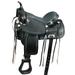 12HS HILASON Western Horse Saddle American Leather Flex Tree Trail & Pleasure Black | American Saddle Horse | Leather Saddle | Western Saddle | Saddle for Horses | Horse Saddle Western