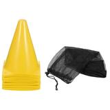 Uxcell 7 Plastic Soccer Cones Field Markers for Agility Sport Training Yellow 24 Pack