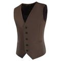 LAWOR Plus Size Coats Winter Clearance Trendy Vintage Formal Business Men s Breasted Vest V-Neck Waistcoat Waist Vest Fall Savings Z