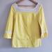 Lilly Pulitzer Tops | Lilly Pulitzer Bees Knees Tunic Top Yellow Lace Square Neck | Color: White/Yellow | Size: 0