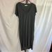 Madewell Dresses | Madewell Column T-Shirt Dress Midi Grey, Size Medium | Color: Gray | Size: M