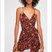 Free People Dresses | Free People Printed Wrap Dress | Color: Black/Red | Size: Xs