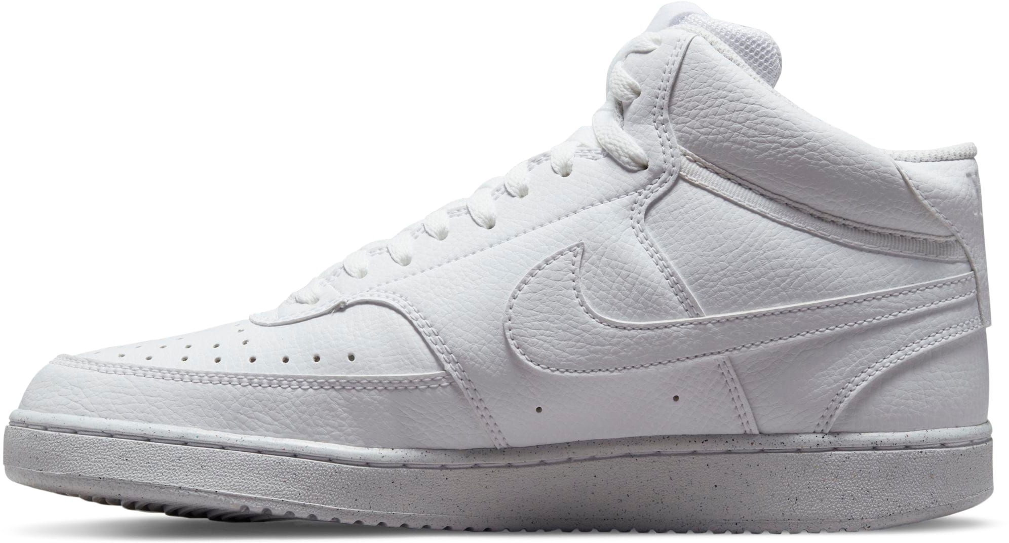 Sneaker NIKE SPORTSWEAR "COURT VISION MID NEXT NATURE", Damen, Gr. 47,5, weiß, Synthetik, Schuhe Sneaker, inspiriert vom Design des Nike Air Jordan