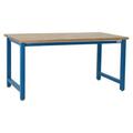 48 x 120 in. Kennedy Workbenches with Solid 1.75 in. Thick Maple Butcher Block Top Light Blue