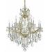 Twelve Light Chandelier in Traditional and Contemporary Style 28 inches Wide By 32 inches High-Swarovski Strass Crystal Type-Gold Finish Bailey Street