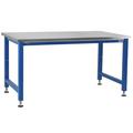 BenchPro 30 x 48 x 30-42 in. Adams Electric Lift Workbenches with Stainless Steel Top Light Blue