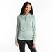 Hannah Childs Lifestyle Naomi Long Sleeve 1/4 Zip Top - S - Sea Glass - Smartpak