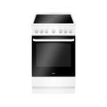 Cuisinière vitrocéramique 65l 4 feux blanc Amica acv603b - blanc