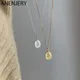 ANENJERY – collier ovale de couleur argent avec fleur de Rose pour femmes chaîne de chandail