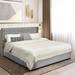 Linen Headboard 4 Drawer Storage Platform Bed