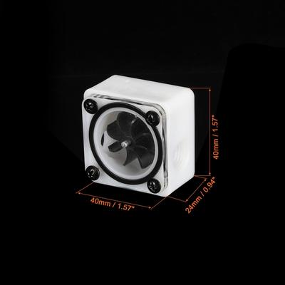 Flow Indicator, Acrylic Water Cooling Monitoring White Square G1/4