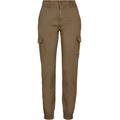 Cargohose URBAN CLASSICS "Damen Ladies High Waist Cargo Pants" Gr. 27, Normalgrößen, grün (olive) Damen Hosen High-Waist-Hosen