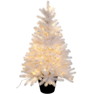 Künstlicher Weihnachtsbaum CREATIV LIGHT "Weihnachtsdeko, künstlicher Christbaum, Tannenbaum", weiß, H:90cm, Kunststoff, Weihnachtsbäume, Kunstweihnachtsbäume, Im Topf Image