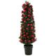 Künstlicher Weihnachtsbaum MYFLAIR MÖBEL & ACCESSOIRES "Weihnachtsdeko, künstlicher Christbaum, Tannenbaum" Weihnachtsbäume Gr. Höhe: 90 cm bis, rot (grün) Künstliche Weihnachtsbäume