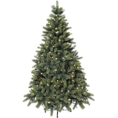 Künstlicher Weihnachtsbaum CREATIV GREEN "Weihnachtsdeko, künstlicher Christbaum, Tannenbaum", grün, H:120cm Ø:80cm, Kunststoff, Weihnachtsbäume, Kunstweihnachtsbäume, incl. integrierter Lichterkette, 150 LEDs Image