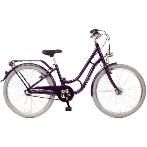 „Jugendfahrrad BACHTENKIRCH „“BULEVA““ Fahrräder Gr. 35 cm, 24 Zoll (60,96 cm), lila Kinder Alle Fahrräder“
