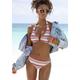 Triangel-Bikini VENICE BEACH Gr. 38, Cup C/D, beige (creme, rosa) Damen Bikini-Sets Ocean Blue