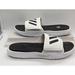 Adidas Shoes | Adidas Men's Alphabounce Slides - White Black Fx1326 Basketball Slippers Sz 13 | Color: White | Size: 13