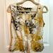 Anthropologie Tops | Anthropologie Leifsdottir Floral Peplum Blouse Sz 8 | Color: Cream/Yellow | Size: 8