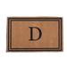 CocoMatsNMore Monogram (Y) Black Double Border Doormats 18 x 30