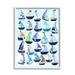 Stupell Industries Nautical Vibrant Sailboats Types Chart Illustration 24 x 30 Design by Erica Billups