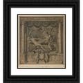 Perino Del Vaga 20x22 Black Ornate Framed Double Matted Museum Art Print Titled: Jupiter and Juno (ca. 1532-35)