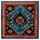 SAFAVIEH Vintage Hamadan Nora Oriental Area Rug Blue/Black 6 7 x 6 7 Square